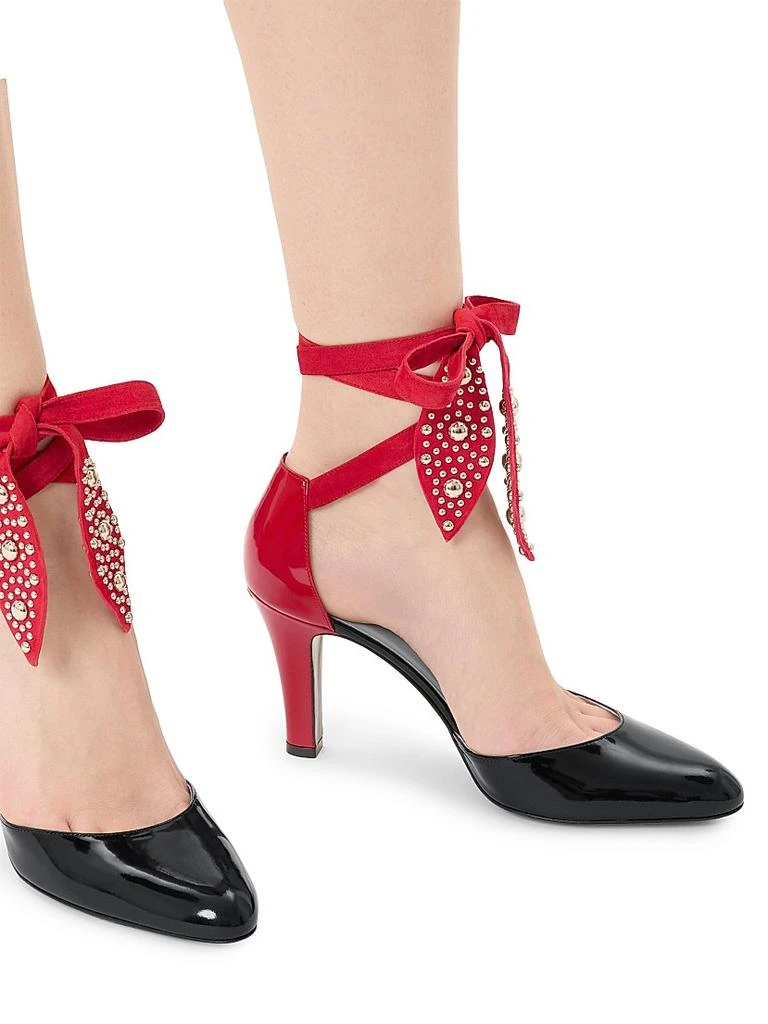 Valentino Foliefoliage Pumps in Abrasive Calfskin 85MM 7