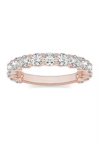 Charles 
Colvard Charles 
Colvard 1.5 ct. t.w. Lab Created 3.0mm Moissanite Semi-Eternity Band in 14k Gold
