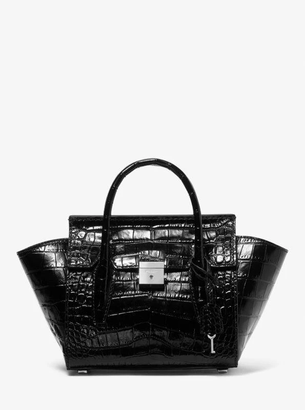 Michael Kors Campbell Mini Crocodile Embossed Leather Satchel 4