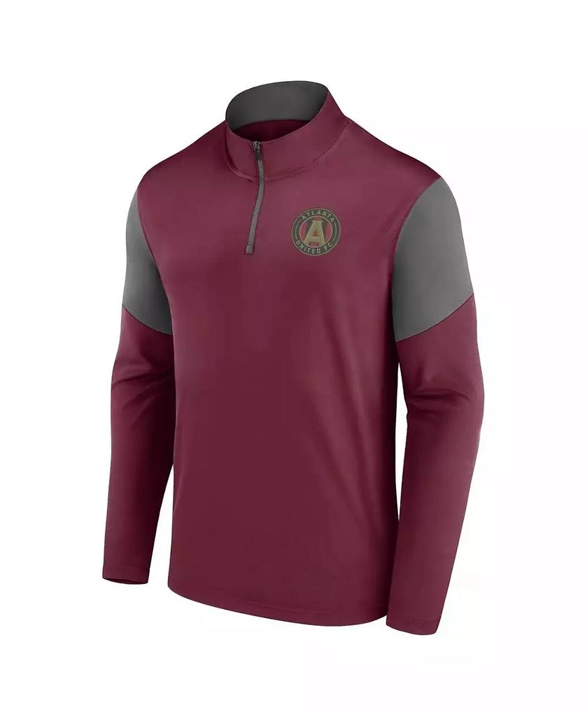 Fanatics Men's Red Atlanta United FC Logo Quarter-Zip Top 2
