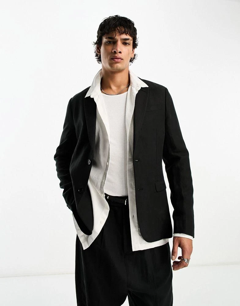 ALL SAINTS AllSaints Pace suit blazer co-ord in black 1