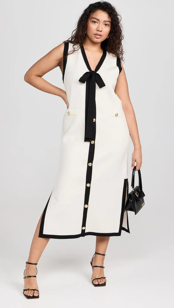 English Factory Knit Midi Dress With Ribbon Tie 7