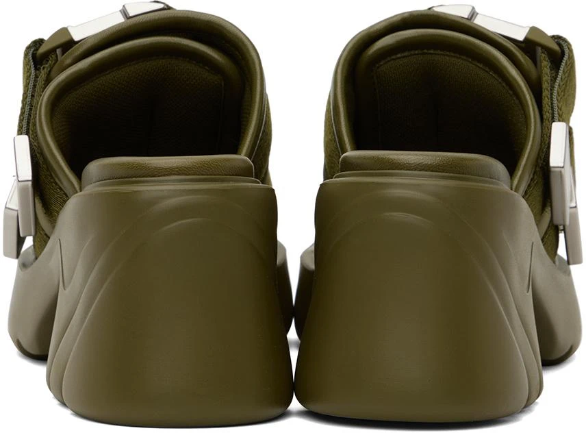 Bottega Veneta Khaki Flash Clogs 2