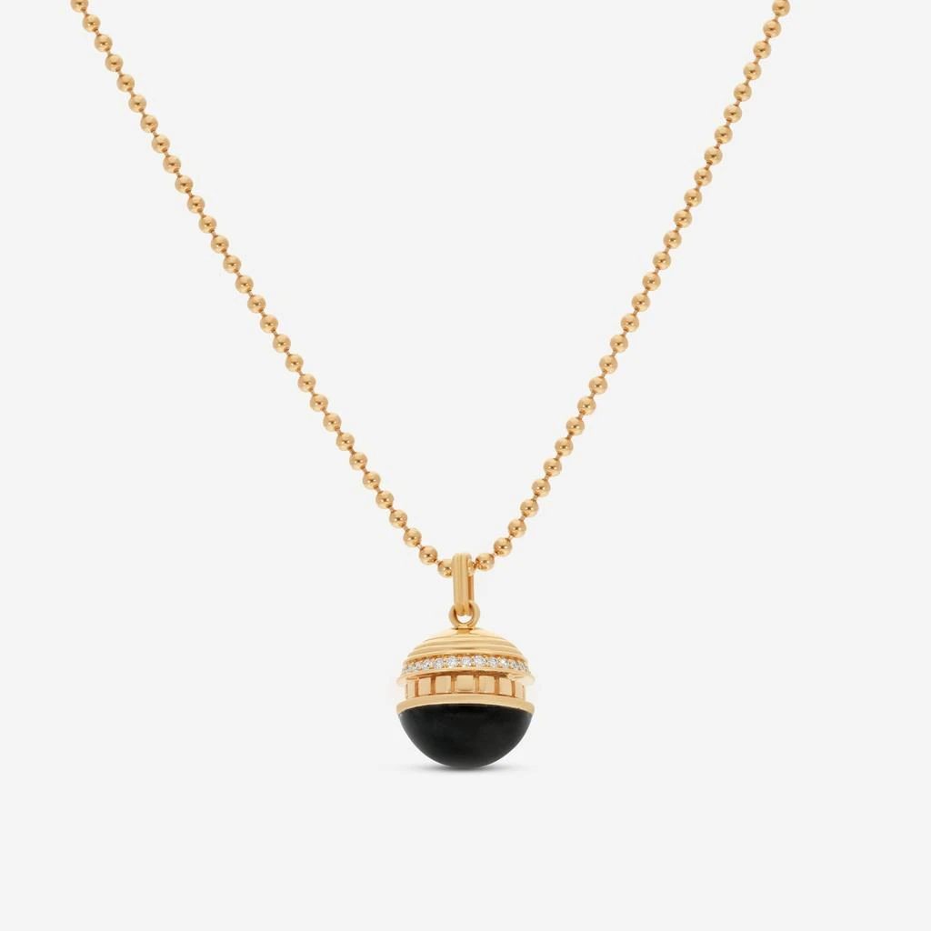 Roberto Coin Roberto Coin Mosaic 18K Rose Gold Black Jade 
Diamond Pendant Necklace 8883552AX17XB-copy