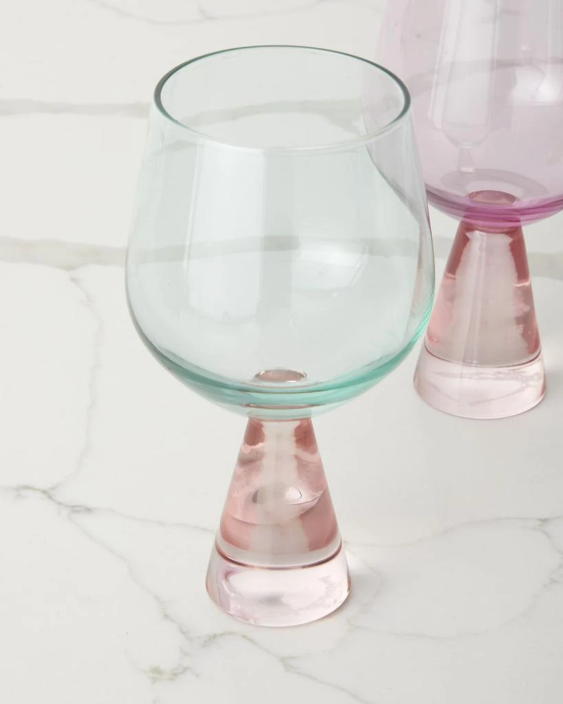 Neiman Marcus Two-Tone Multicolor Wine Glasses, Set of 6 3