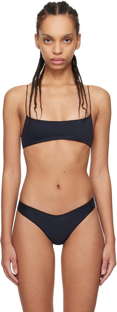 Tropic of C Black 'The C Bralette' Bikini Top