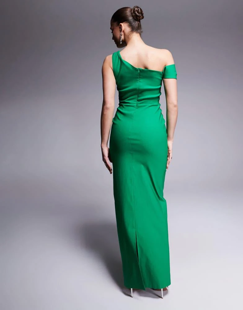 vesper one shoulder maxi dress Vesper One shoulder maxi dress with cut-out in emerald
