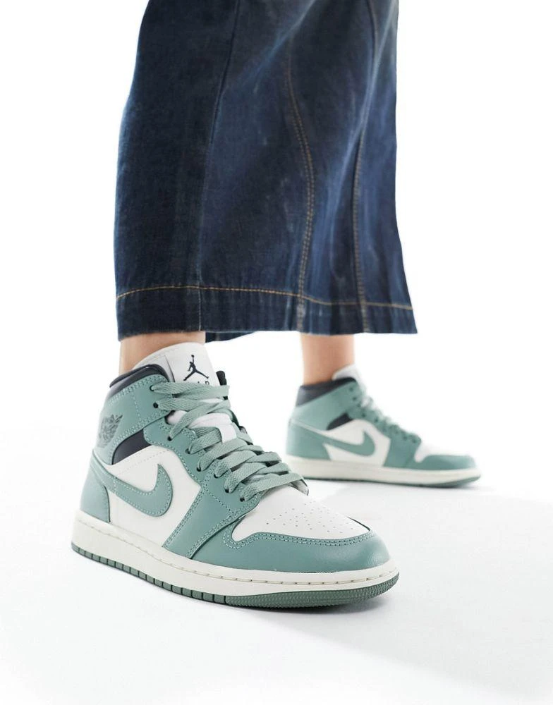 Jordan Nike Air Jordan 1 mid trainers in sage green 5