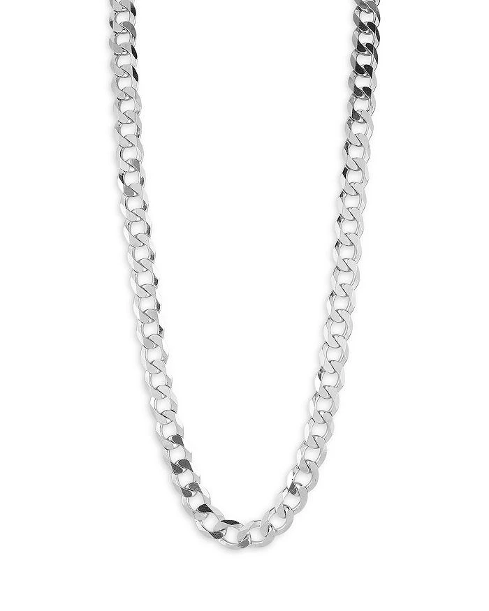 Milanesi And Co Sterling Silver Curb Chain Necklace 9mm