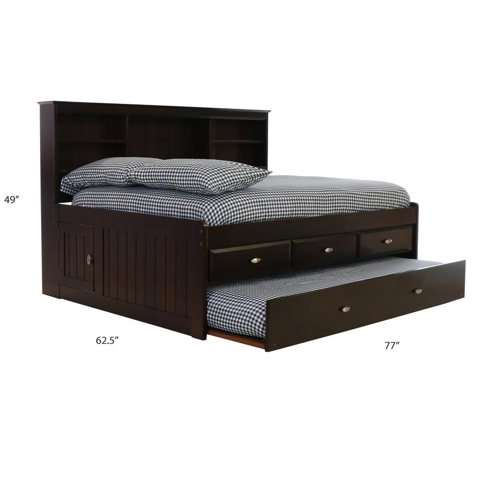 American Furniture Classics Full Daybed with Three Drawer Storage Unit and Twin Sized Trundle 5