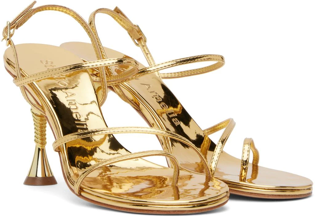 Studio Amelia Gold Helix 90 Heeled Sandals 4