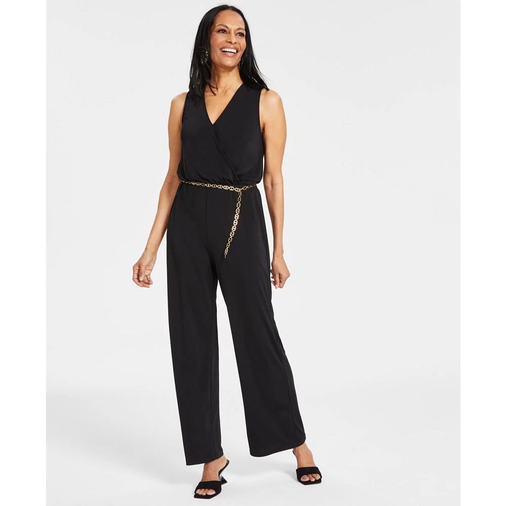 INC International Women's Chain-Belt Jumpsuit, Created for Macy's 1