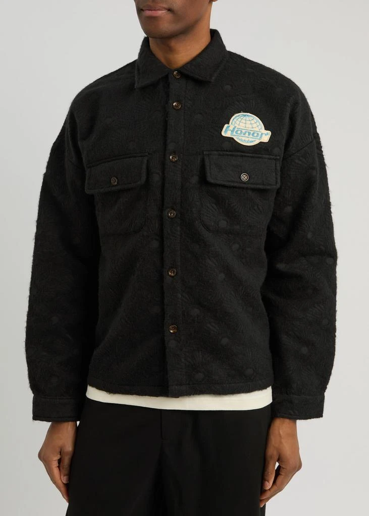 HONOR THE GIFT Floral jacquard brushed-knit overshirt 2