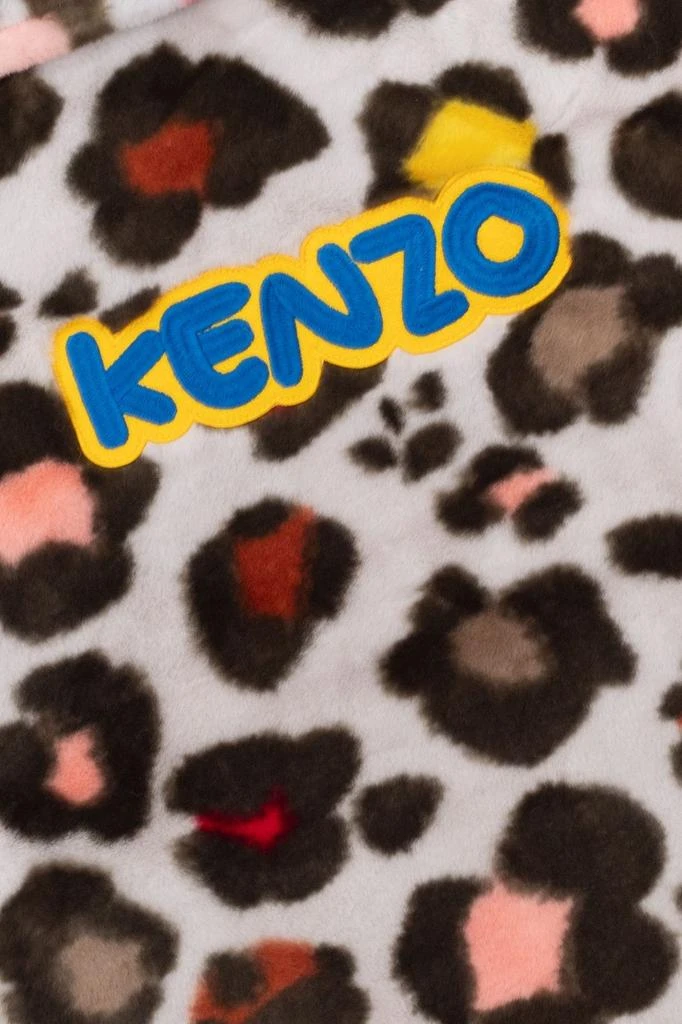 Kenzo Kenzo Kids Logo Embroidered Zip-Up Jacket 4