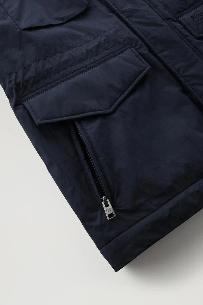Woolrich Ripstop Field Jacket with Sherpa Wool Lining - Men - Blue 4