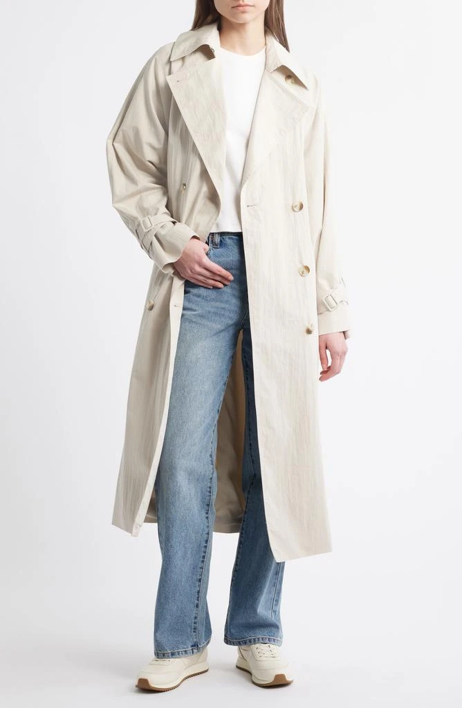 Bernardo Double Breasted Belted Trench Coat 4