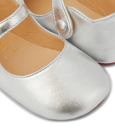 Christian Louboutin Baby Love Chick metallic leather ballet flats 4