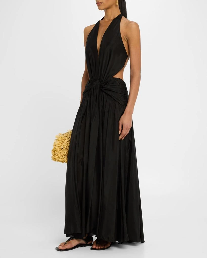 Zimmermann Rhiannon Plunge Halter Maxi Dress 4