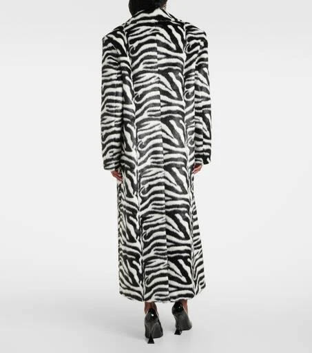 ROTATE Birger Christensen Zebra-print faux fur coat 3