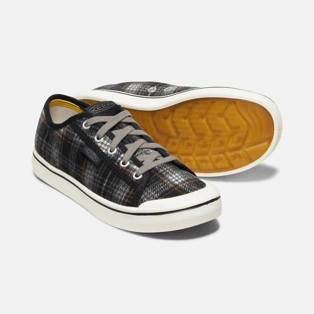 Keen Elsa Sneaker In Black Plaid/steel Grey 1