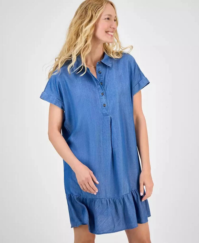 Style & Co Women's Chambray Short-Sleeve Shirtdress, Exclusively at Macy's 2