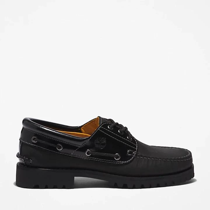 Timberland Timberland® 3-Eye Lug Handsewn Boat Shoe for Men in Black 1