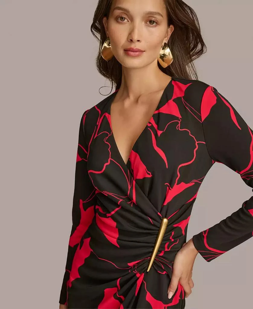 Donna Karan Women's Printed Faux-Wrap Dress 5