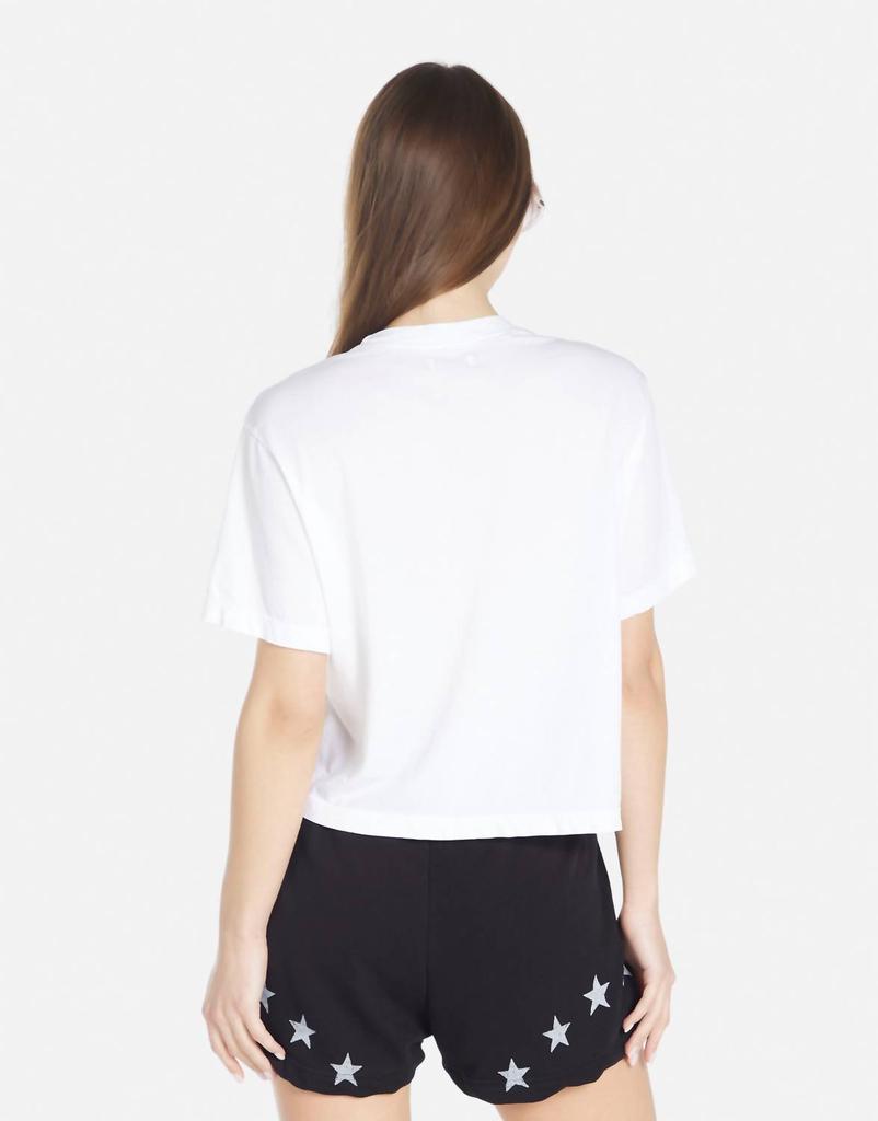 Lauren Moshi Rue Retro Skate Tee In White