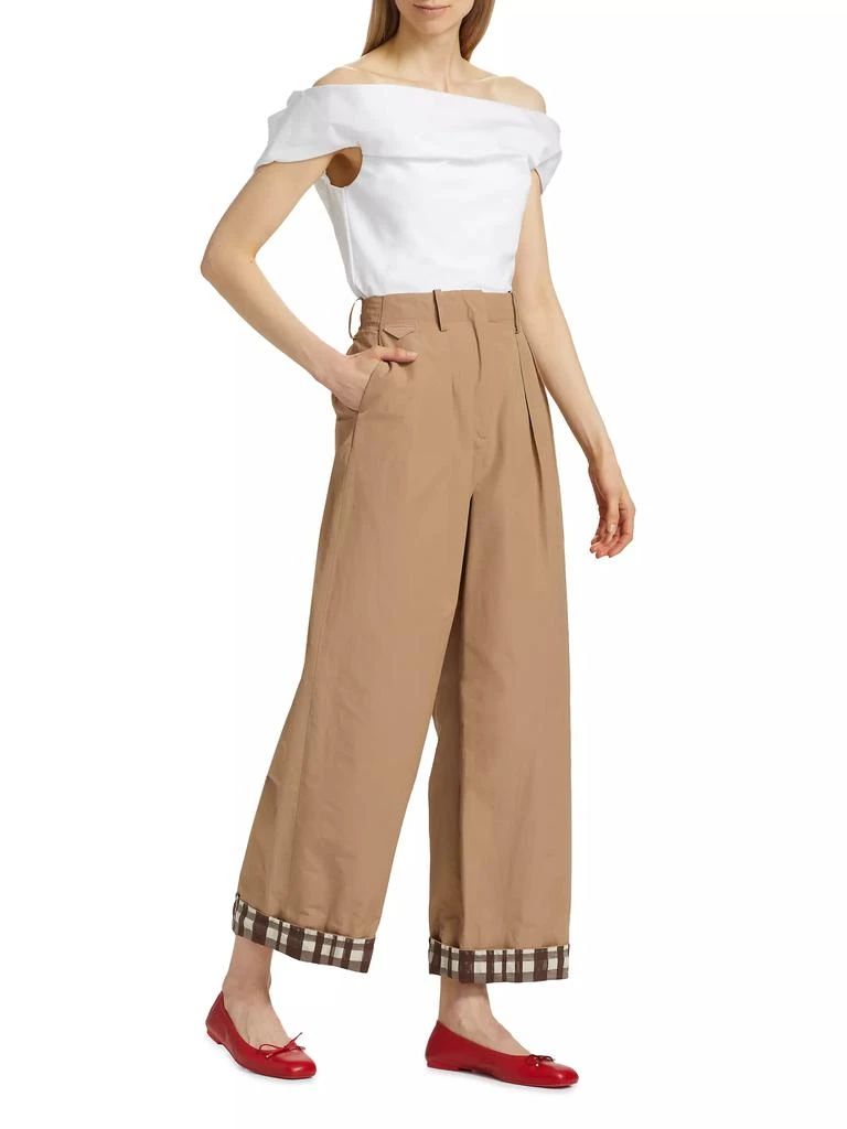 Rosie Assoulin Can't Bare It Cotton Poplin Top 2