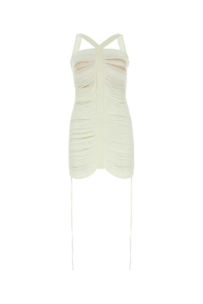 ANDREA ADAMO Andrea Adamo Floating Ribs Lace Detailed Minidress