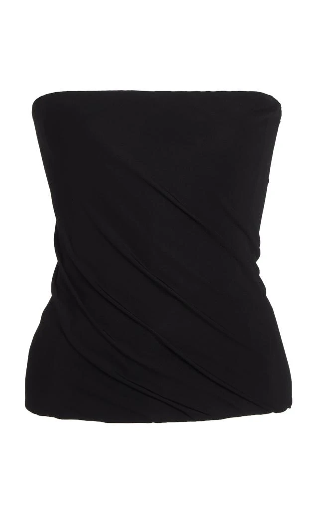 Versace Versace La Vacanza Stretch-Crepe Jersey Strapless Top - Moda Operandi 1