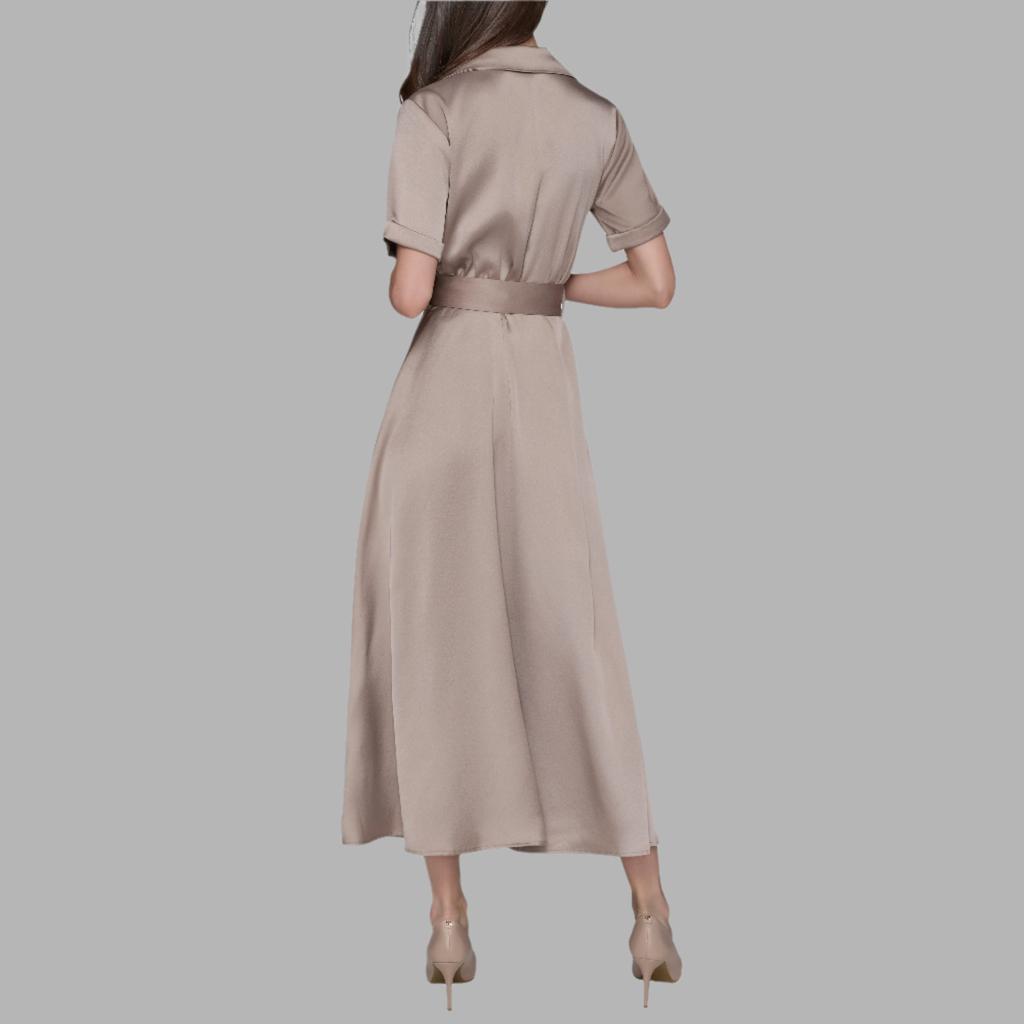 Karl Lagerfeld Paris BELTED MAXI SHIRT DRESS