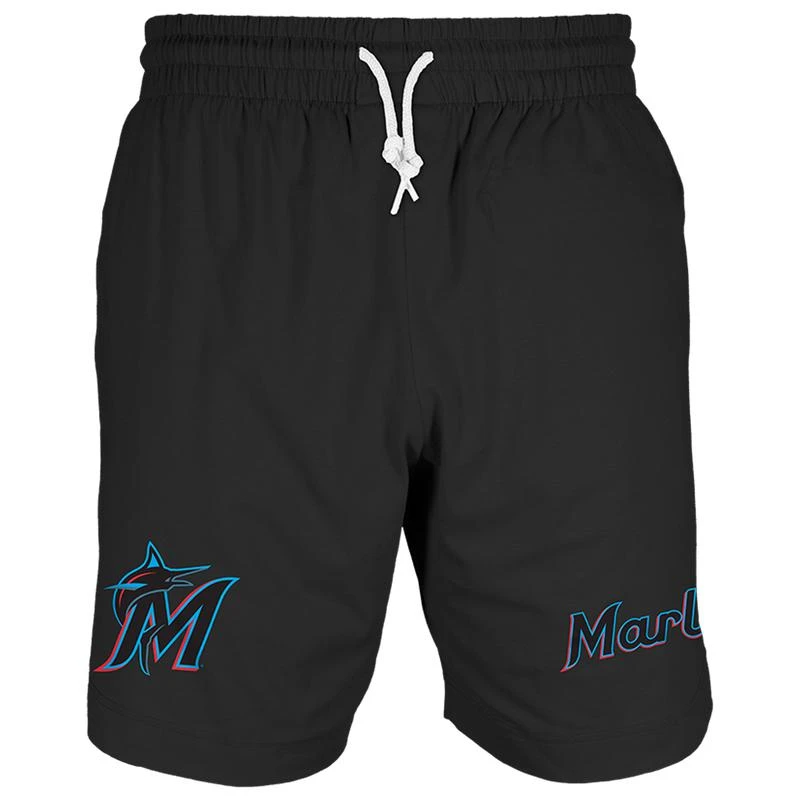 New Era New Era Marlins  7" Fitted OTC Shorts - Men's 1