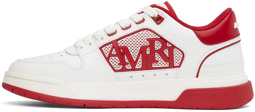 AMIRI White & Red Classic Low Sneakers 3