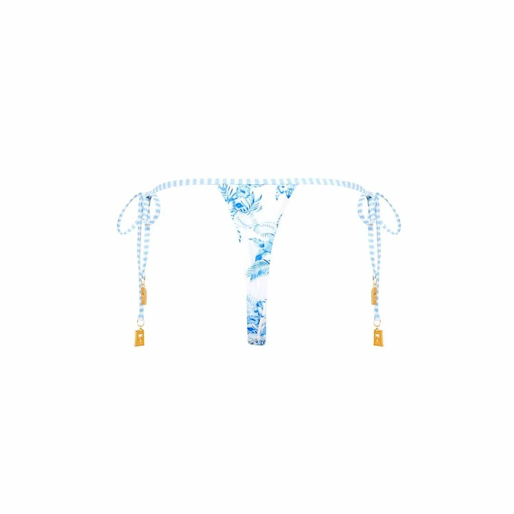 Kulani Kinis Micro Thong Tie Side Bikini Bottom In Vintage Paradise 2