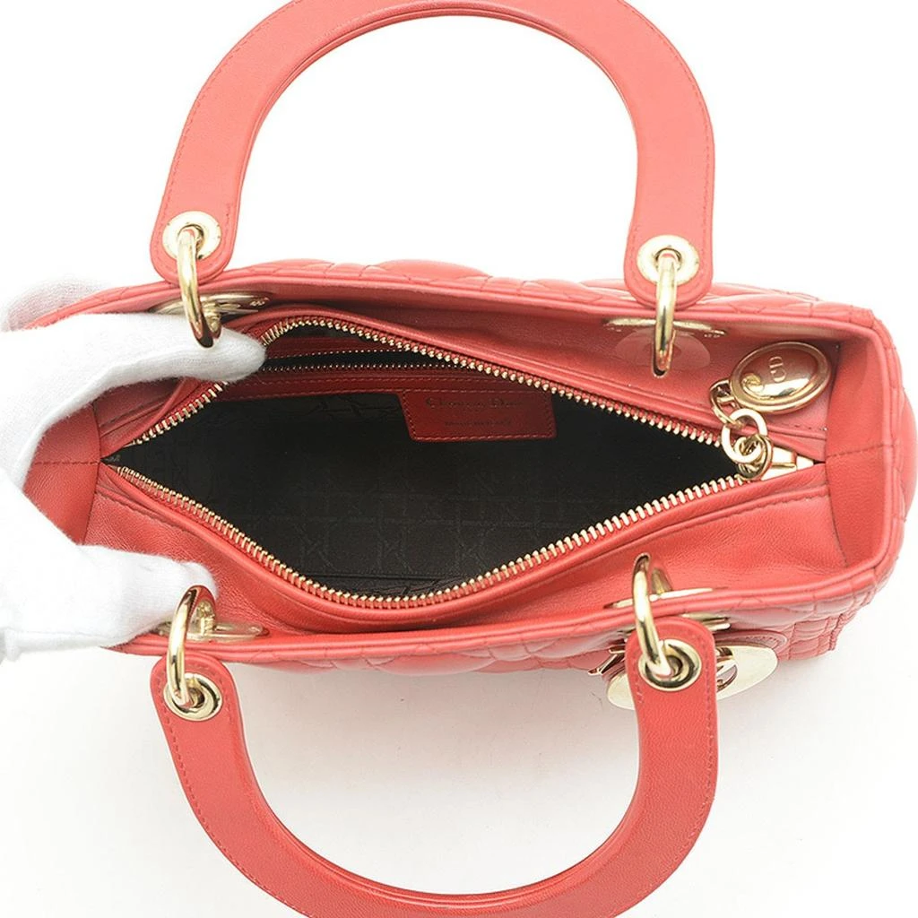 Dior Leather Handbag Shoulder Bag (Pre-Owned) 6