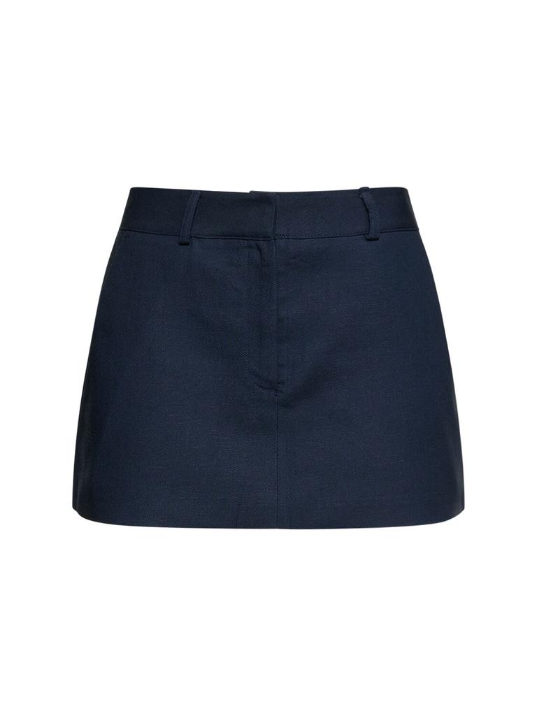 THE FRANKIE SHOP Isle Linen Blend Mini Skirt