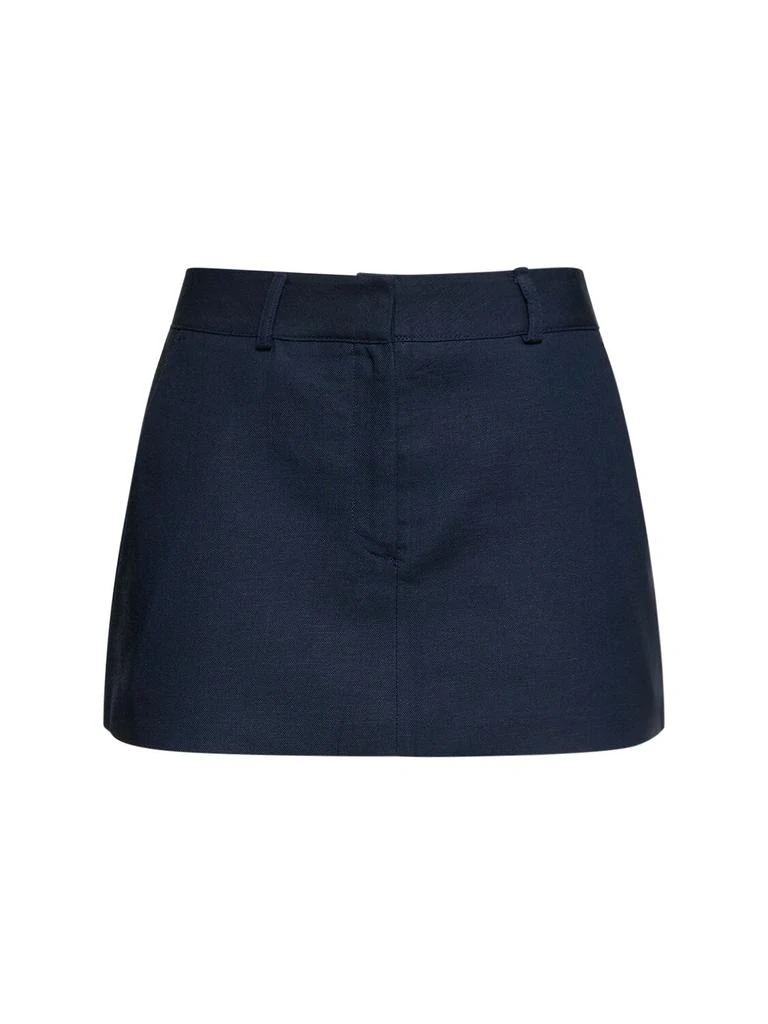 THE FRANKIE SHOP Isle Linen Blend Mini Skirt 1