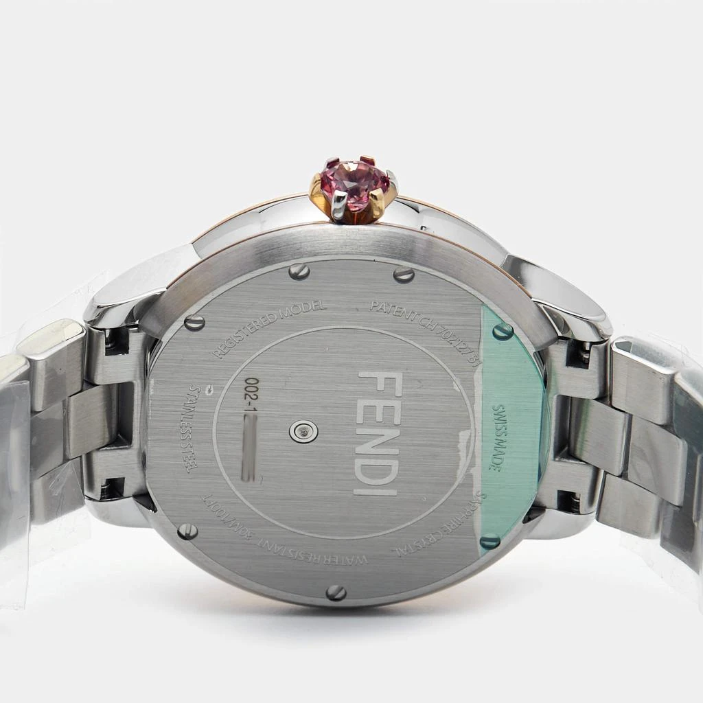 Fendi Fendi Mother of Pearl Diamond Spinel Topaz Two-Tone Stainless Steel IShine F121224500D2T01 Women's Wristwatch 33.50 mm 5