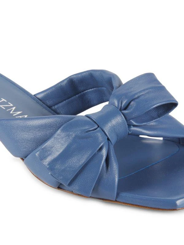 Stuart Weitzman Sofia 45MM Bow Leather Sandals 6
