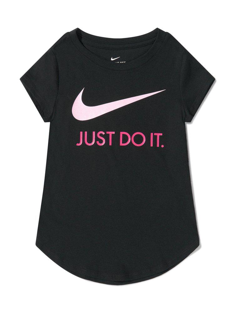 NIKE Nike Kids Swoosh Curved Hem Jersey T-Shirt