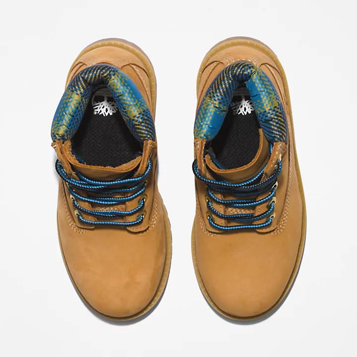 Timberland Timberland® Premium 6 Inch Boot for Youth in Yellow/Blue