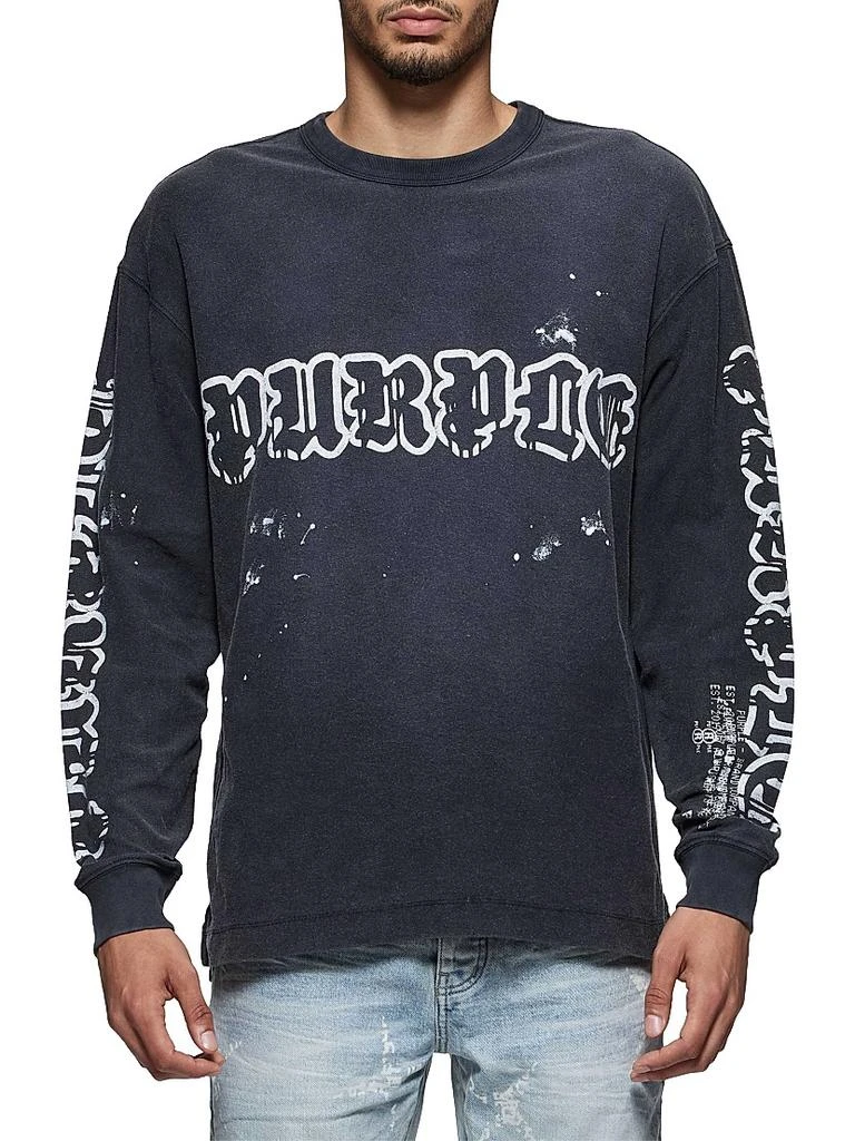 Purple Brand Textured Jersey Long-Sleeve T-Shirt 1