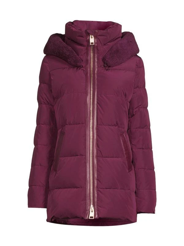 Nicole Benisti Nakiska Shearling Trim Down Puffer Jacket 3