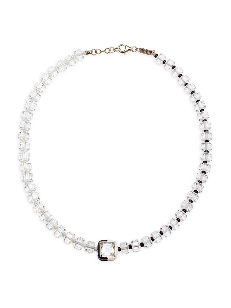 Bea Bongiasca B Beaded Goldtone Silver 
Mixed-Media Necklace