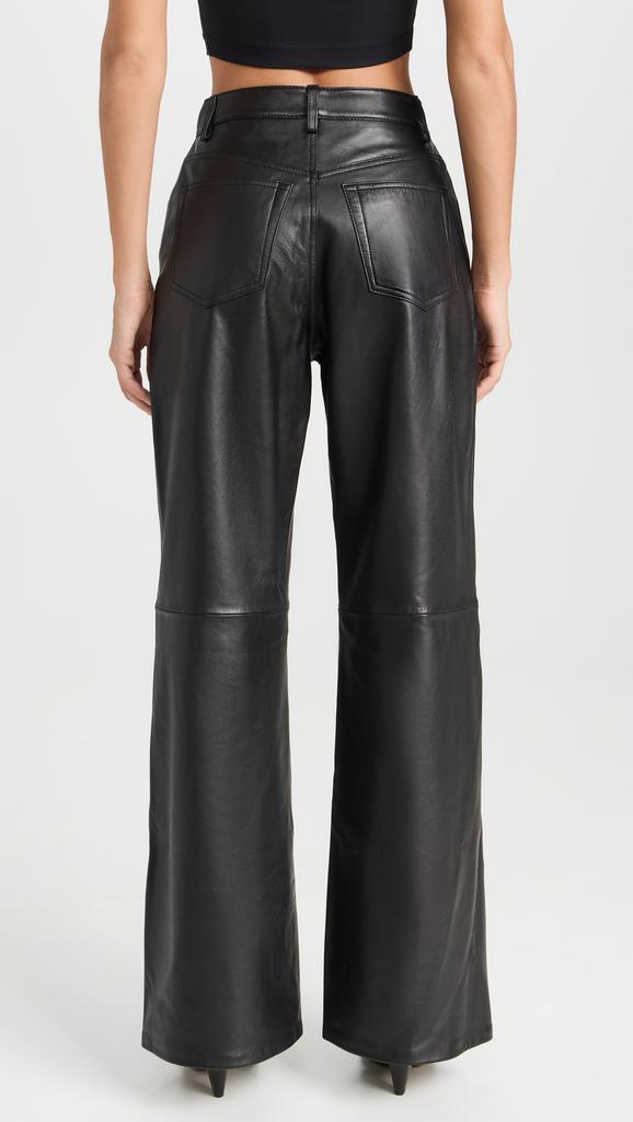 Reformation x Veda Kennedy Wide Leg Leather Pants