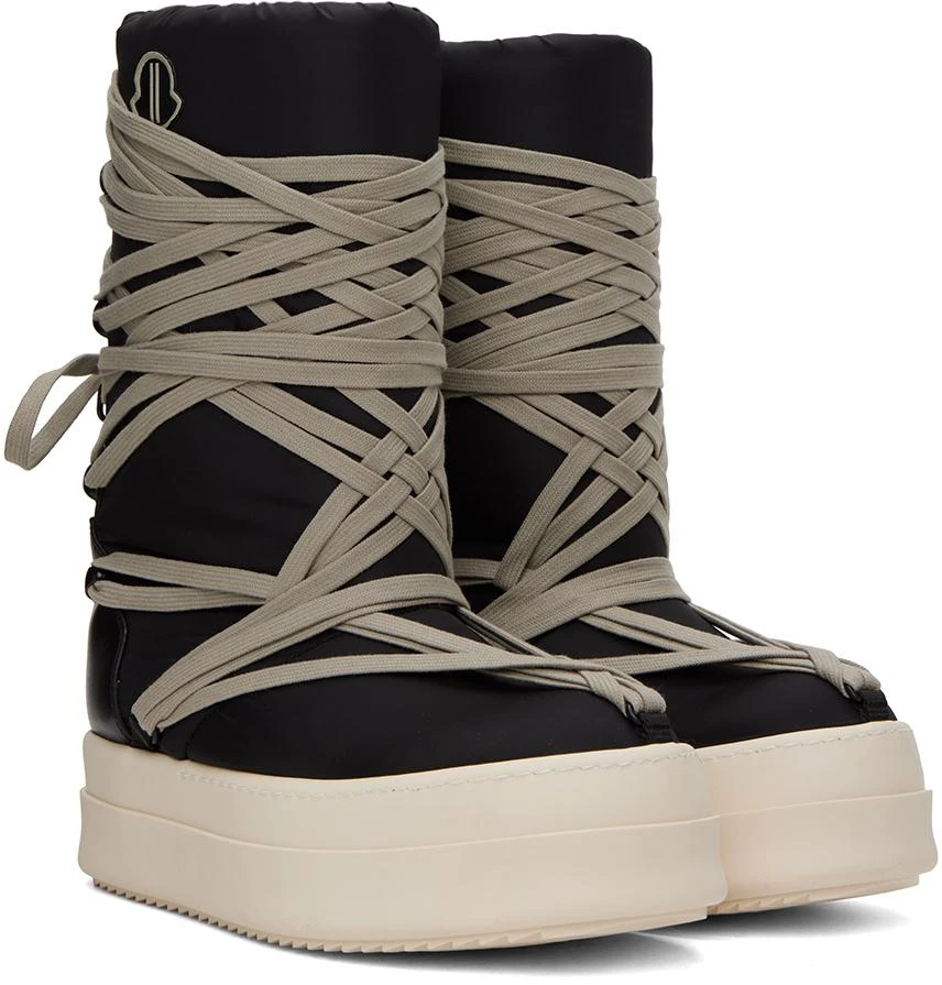 Rick Owens Moncler + Rick Owens Black Big Rocks Boots 4