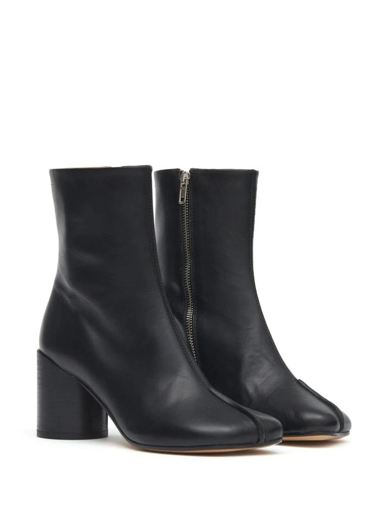 MM6 BLACK LEATHER TABI HIGH HEELS 3