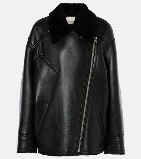 Isabel Marant Adelina shearling-lined leather coat 1