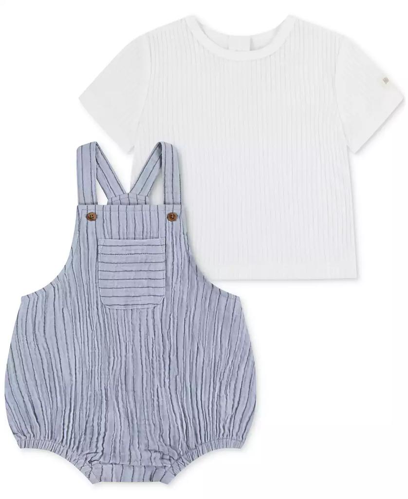 Huggies Baby Cotton T-Shirt & Striped Romper, 2 Piece Set